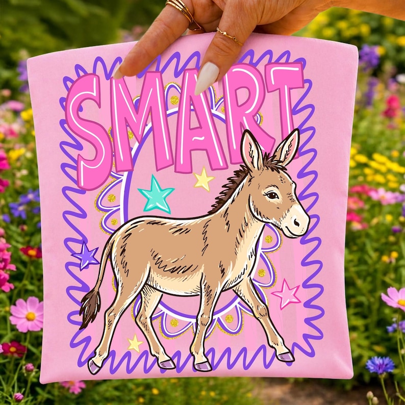 Funny Donkey Summer PNG Western Boutique Design Front View