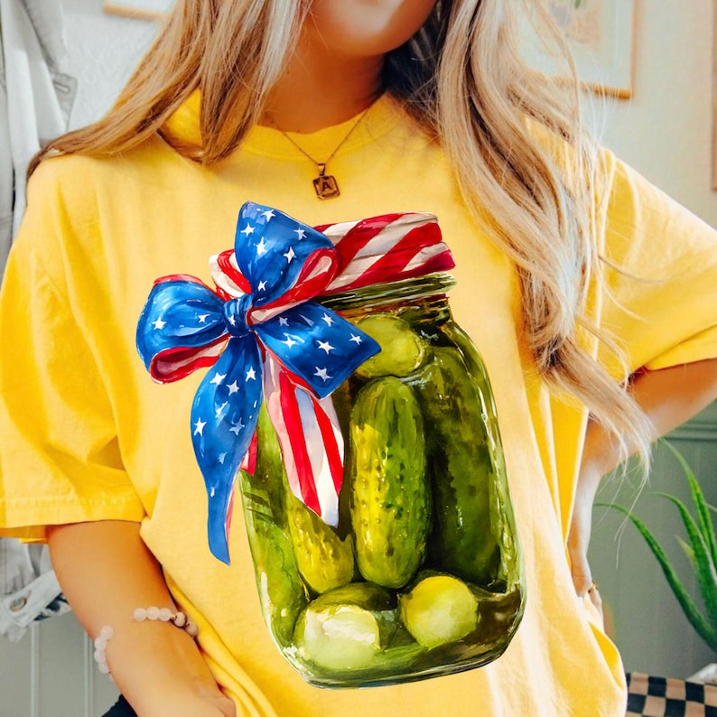 Patriotic Pickle Jar PNG Digital Download Mockup