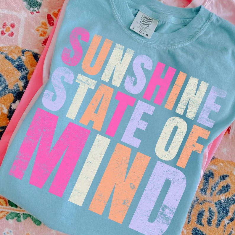 Sunshine State of Mind Retro Floral Beach PNG Design Mockup