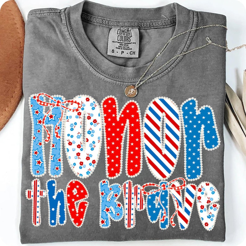 Retro Patriotic Floral PNG with Lace and Stars for 4th of July Crafts