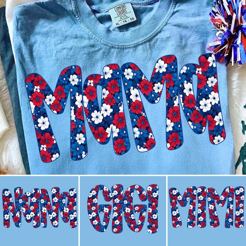 4th of July Mama PNG Bundle Patriotic Sublimation Design