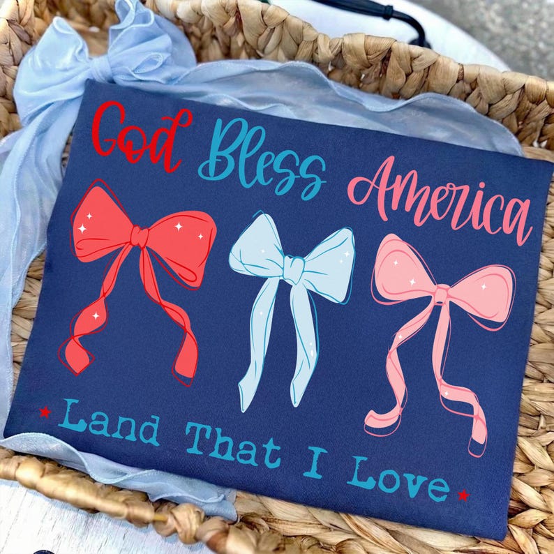 Coquette Patriotic Bows Fourth of July Sublimation Design