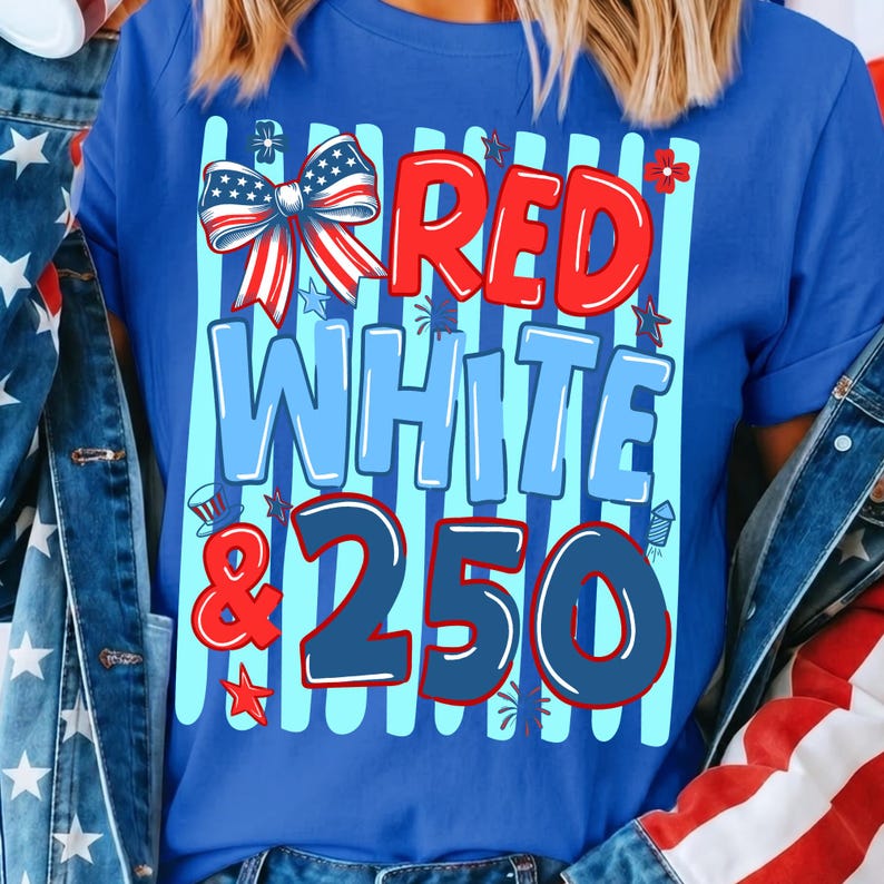 Red White and 250 PNG Patriotic Coquette Bow Design