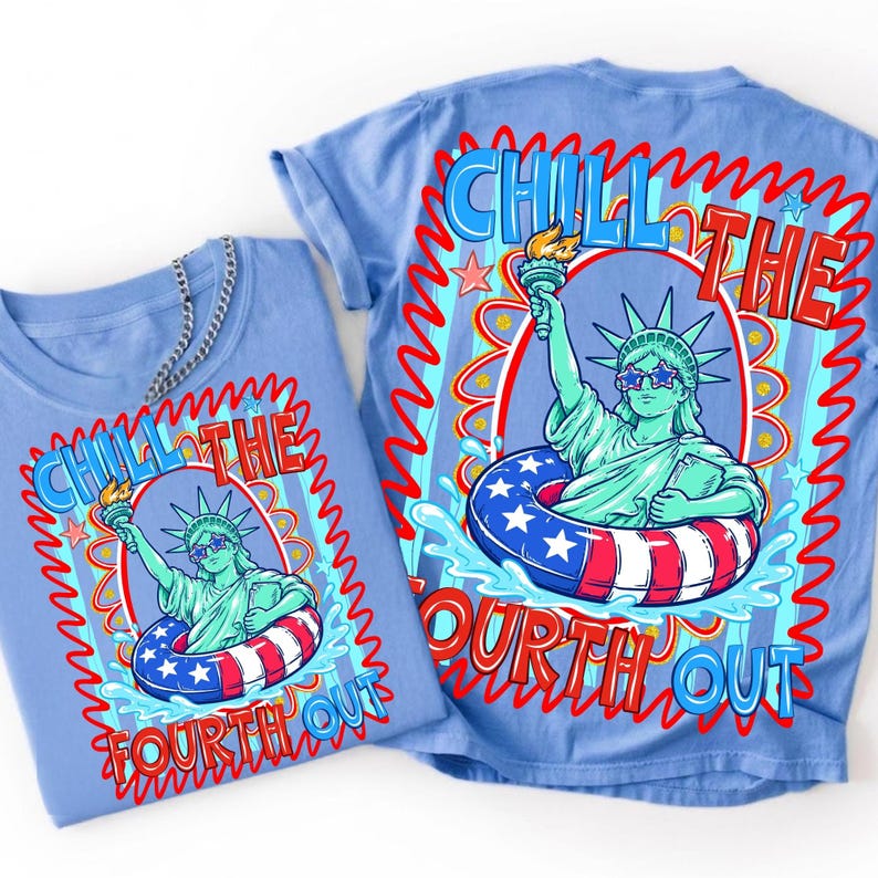 Chill the Fourth Out Retro Patriotic PNG Design
