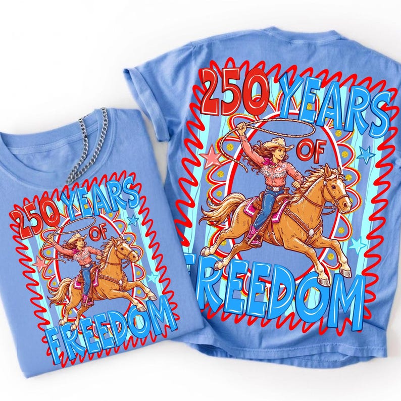 Western 4th of July PNG Patriotic Cowgirl Sublimation Design