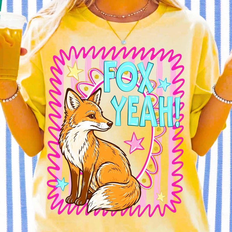 Retro Preppy Fox Yeah Last Day of School PNG Design