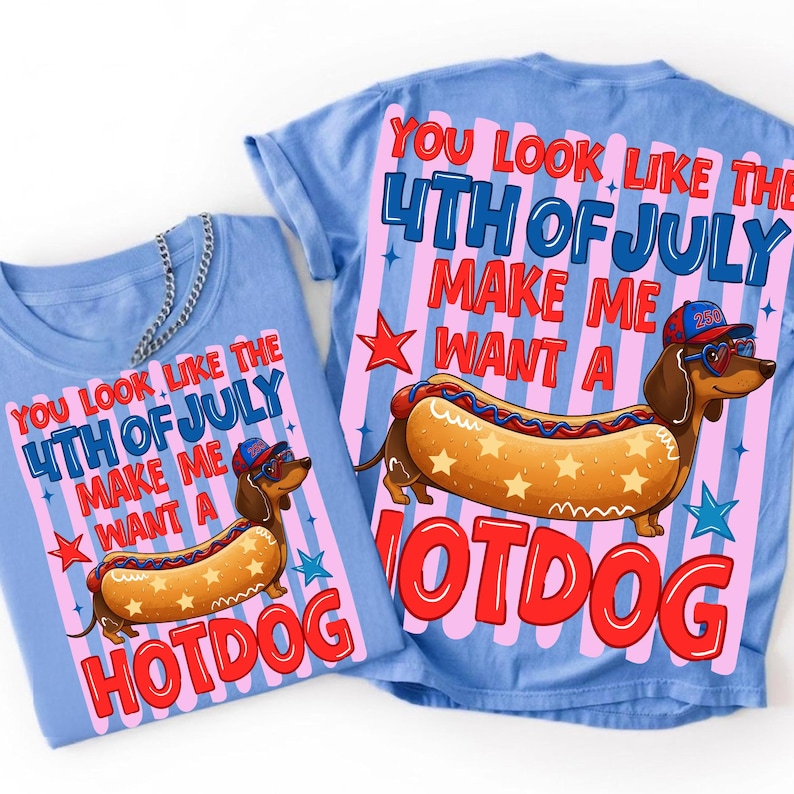 Bad Day To Be A Hotdog PNG 4th of July Dachshund Sublimation Design