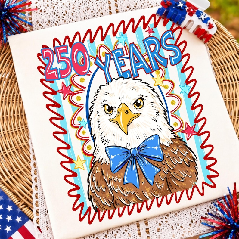 Retro 4th of July Patriotic Eagle PNG Design