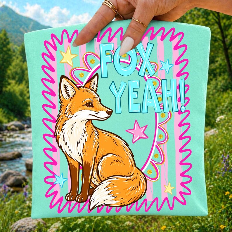 Retro Preppy Fox Sublimation Design for Last Day of School Celebrations