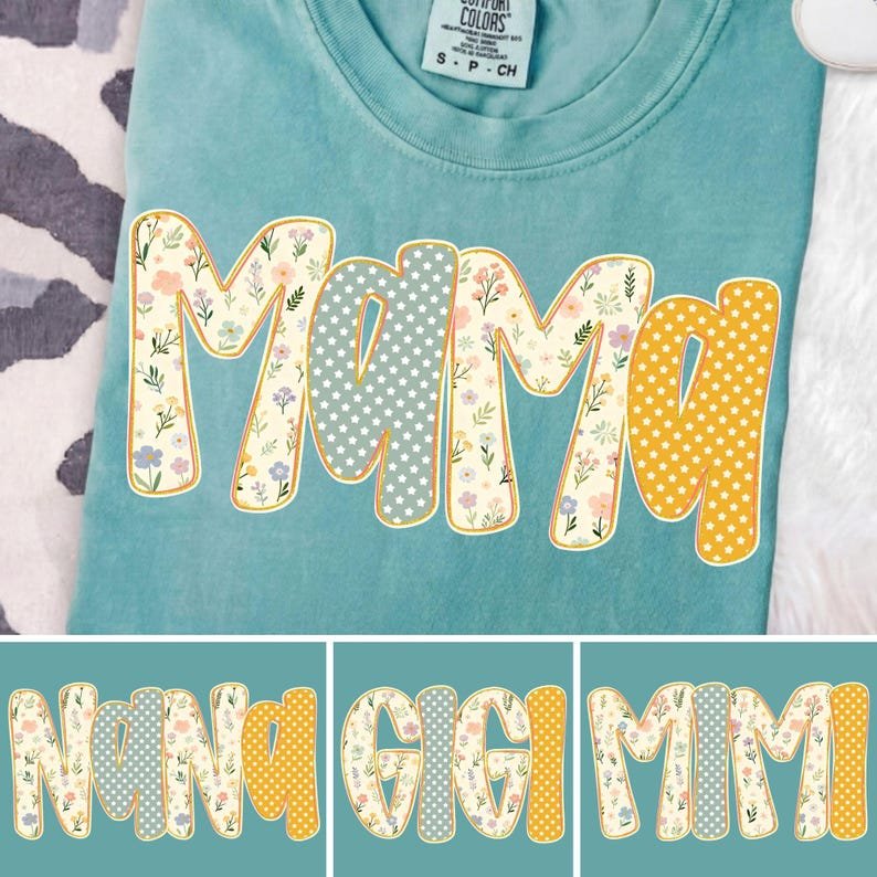 Preppy Mama Floral PNG Sublimation Graphic Design