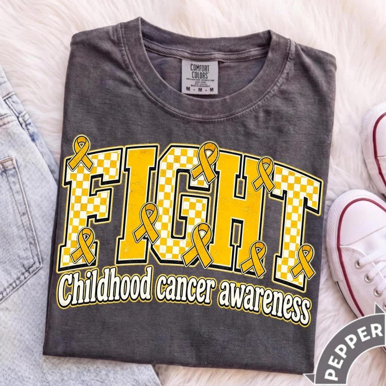 Childhood Cancer Awareness Shirt PNG Graphic Design