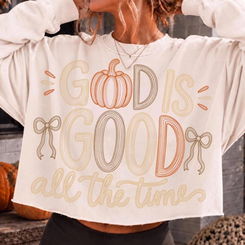Retro Christian Fall Pumpkin Sublimation T-Shirt Design