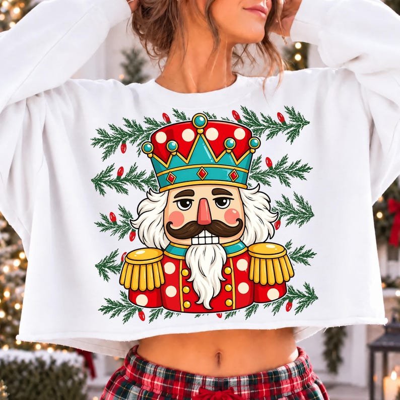 Preppy Nutcracker Christmas PNG design on a white background