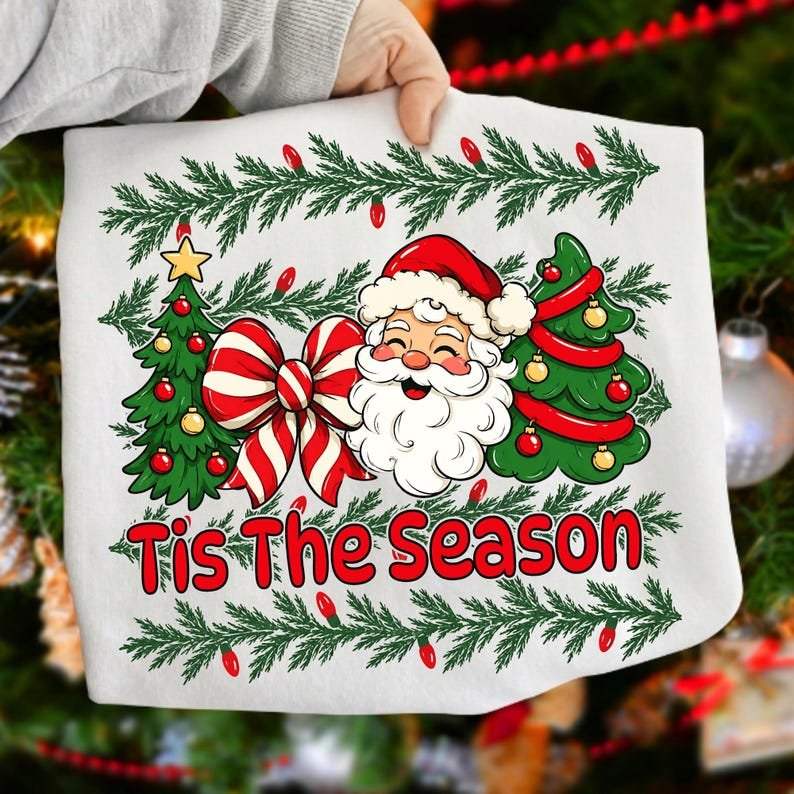 Coquette Bow Christmas Tree Sublimation Design