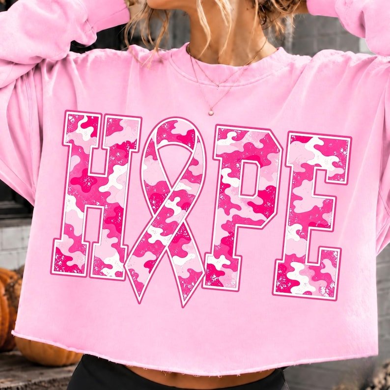 Pink Camo Breast Cancer Awareness PNG Design